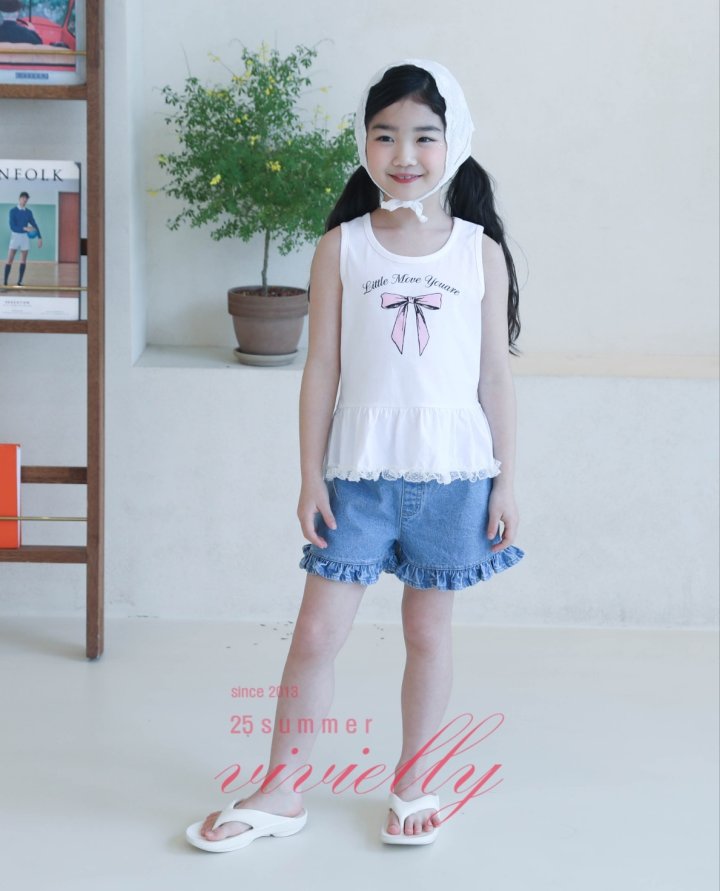 Vivielly - Korean Children Fashion - #kidsshorts - Romi Frill Sleeveless - 6