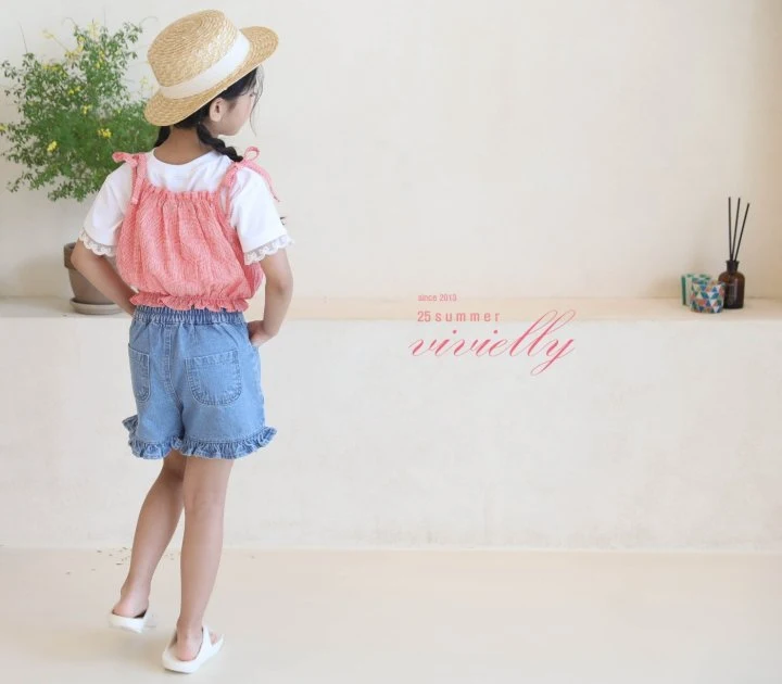 Vivielly - Korean Children Fashion - #kidsshorts - Benny Frill Pants - 6
