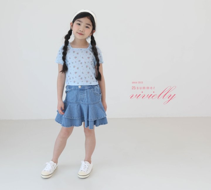 Vivielly - Korean Children Fashion - #kidsstore - Rose Eyelet Tee - 6