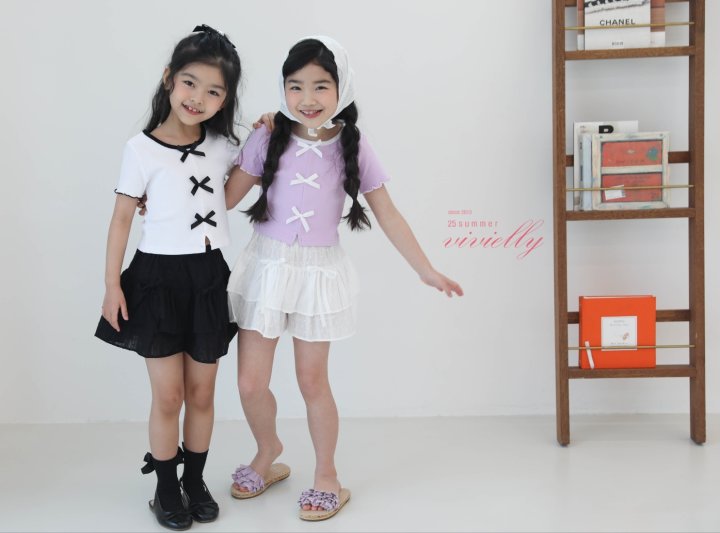 Vivielly - Korean Children Fashion - #kidsstore - Jay Ribbon Tee