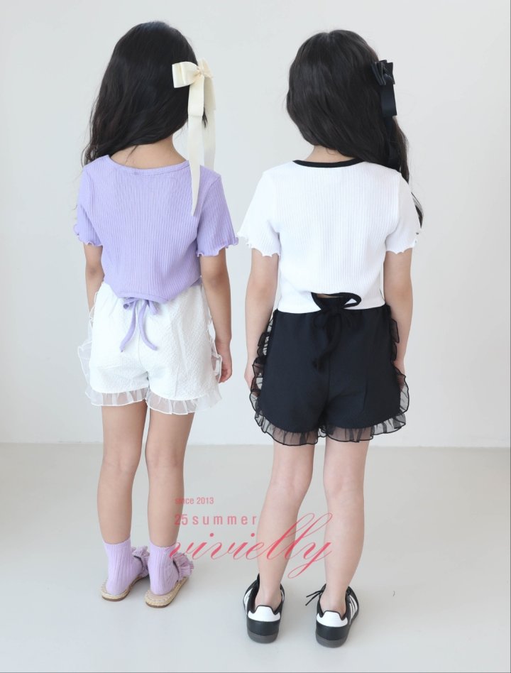 Vivielly - Korean Children Fashion - #kidsstore - Anna Back Ribbon Tee