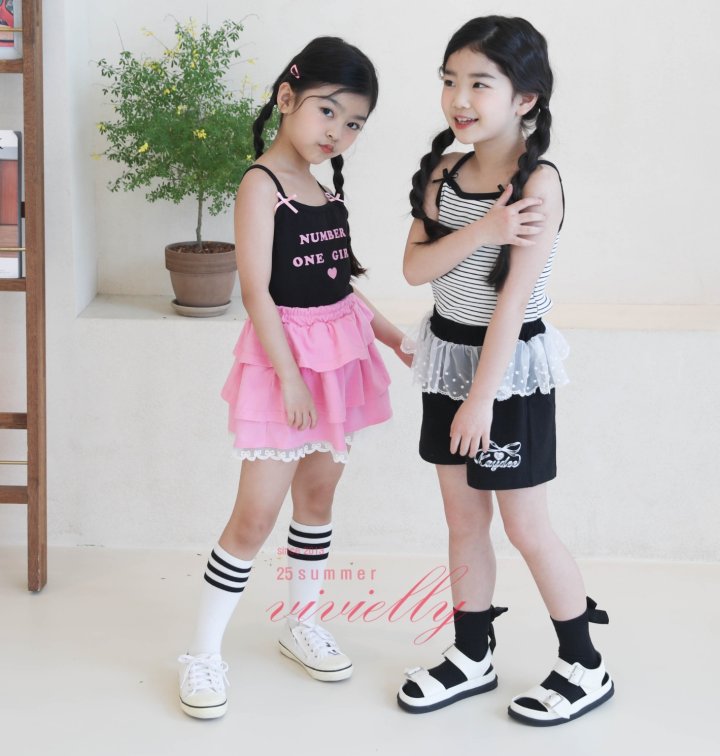 Vivielly - Korean Children Fashion - #kidsstore - Number Ribbon Sleeveless - 9