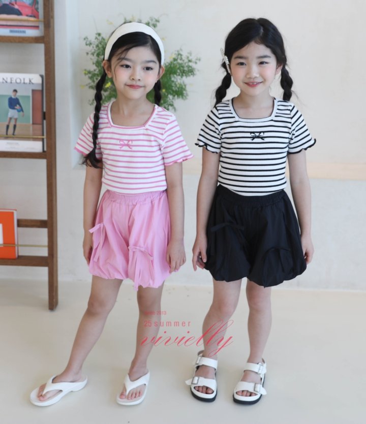 Vivielly - Korean Children Fashion - #littlefashionista - Pippi Stripe Tee - 7