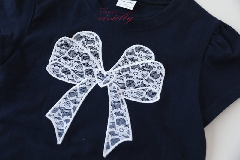 Vivielly - Korean Children Fashion - #littlefashionista - Ribbon Lace Tee - 11