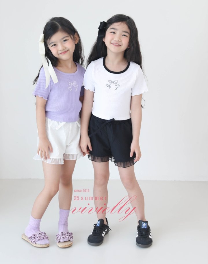 Vivielly - Korean Children Fashion - #Kfashion4kids - Anna Back Ribbon Tee - 4