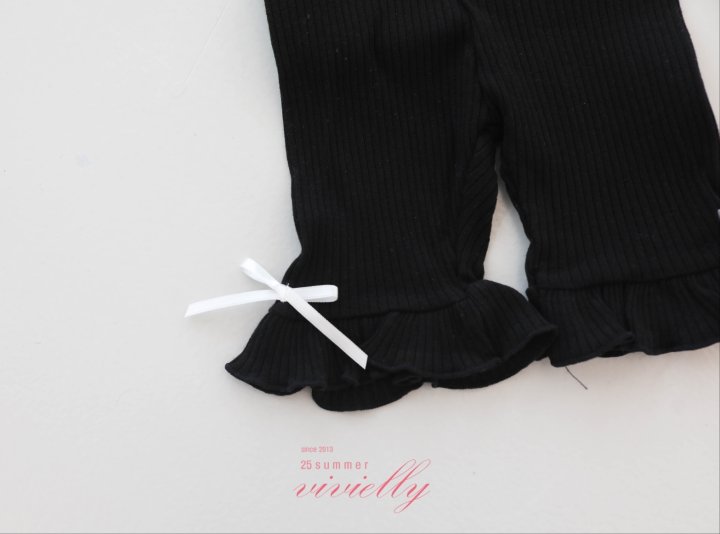 Vivielly - Korean Children Fashion - #littlefashionista - Dana Frill Leggings - 2