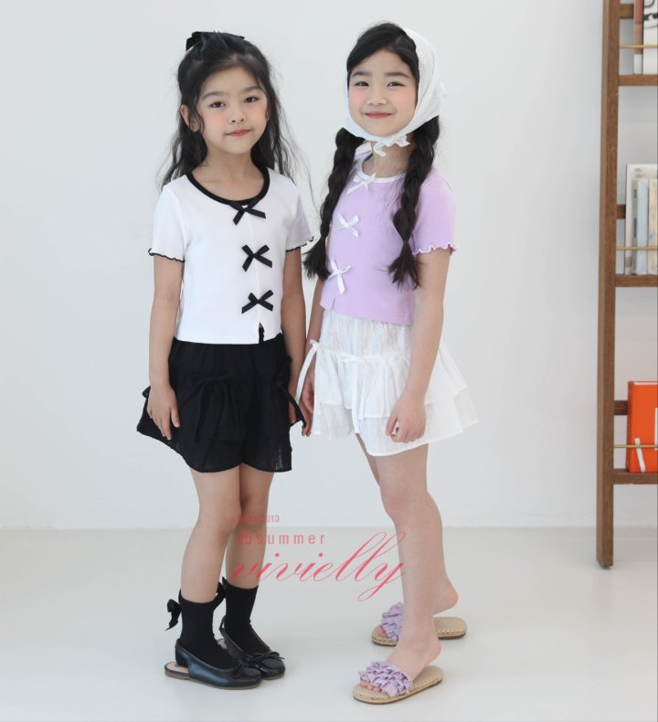 Vivielly - Korean Children Fashion - #minifashionista - Jay Ribbon Tee - 6