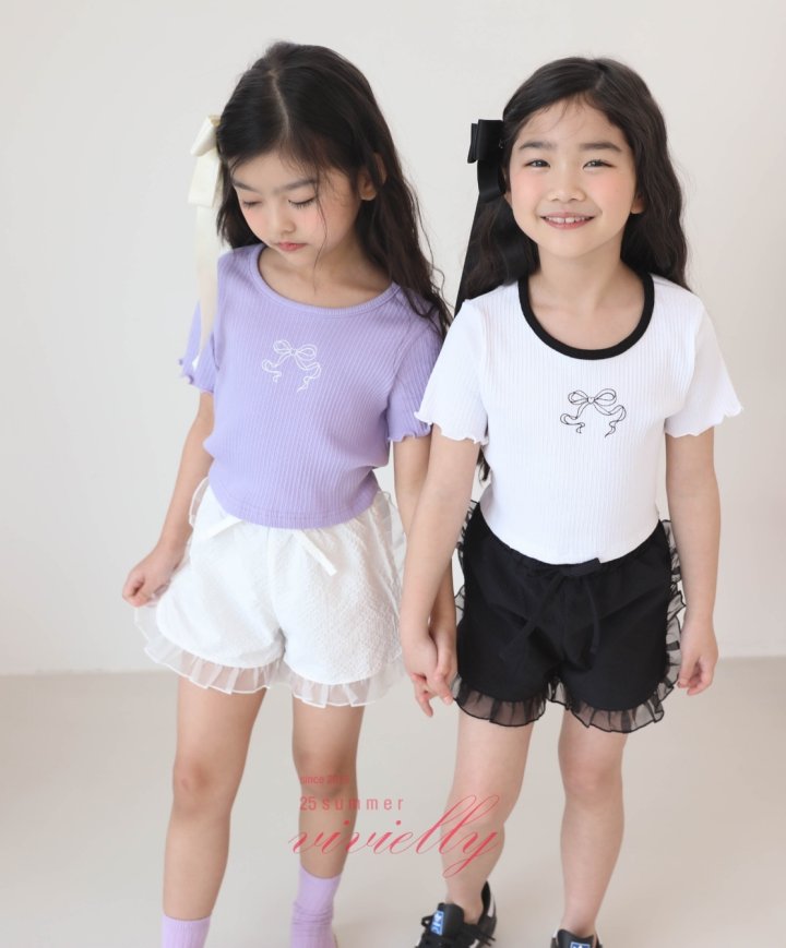 Vivielly - Korean Children Fashion - #prettylittlegirls - Anna Back Ribbon Tee - 7