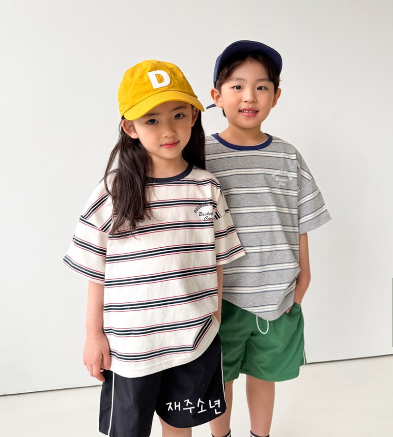 Witty Boy - Korean Children Fashion - #Kfashion4kids - Double Stripe Tee - 9