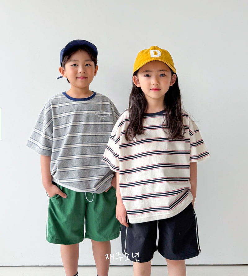 Witty Boy - Korean Children Fashion - #childofig - Double Stripe Tee