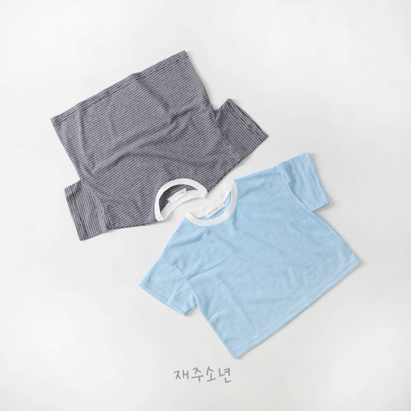 Witty Boy - Korean Children Fashion - #childrensboutique - Bonny Stripe Tee - 12