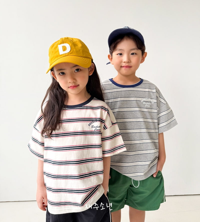 Witty Boy - Korean Children Fashion - #designkidswear - Double Stripe Tee - 3
