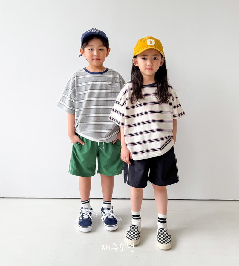 Witty Boy - Korean Children Fashion - #designkidswear - Double Stripe Tee - 4