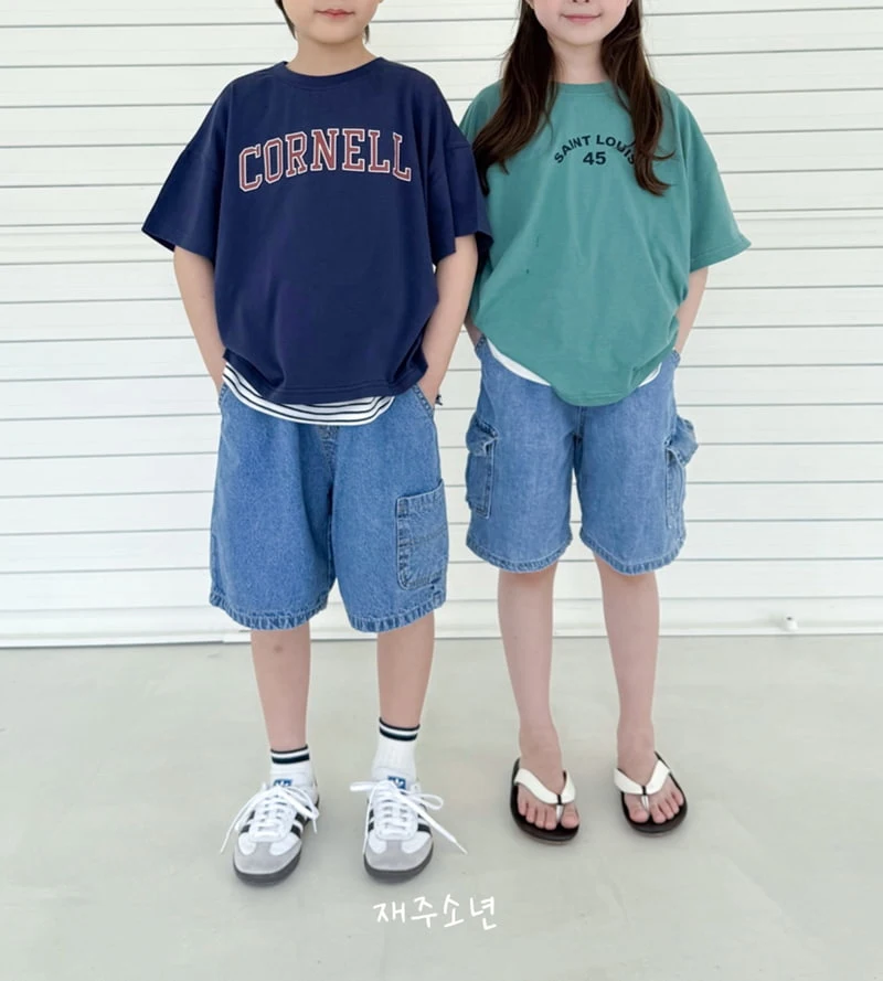 Witty Boy - Korean Children Fashion - #kidsshorts - Nature Cargo Denim Pants - 11