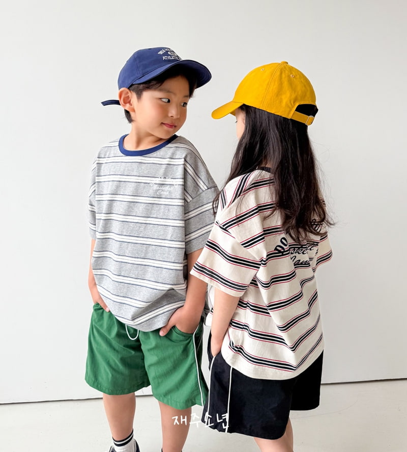 Witty Boy - Korean Children Fashion - #kidzfashiontrend - Double Stripe Tee - 8