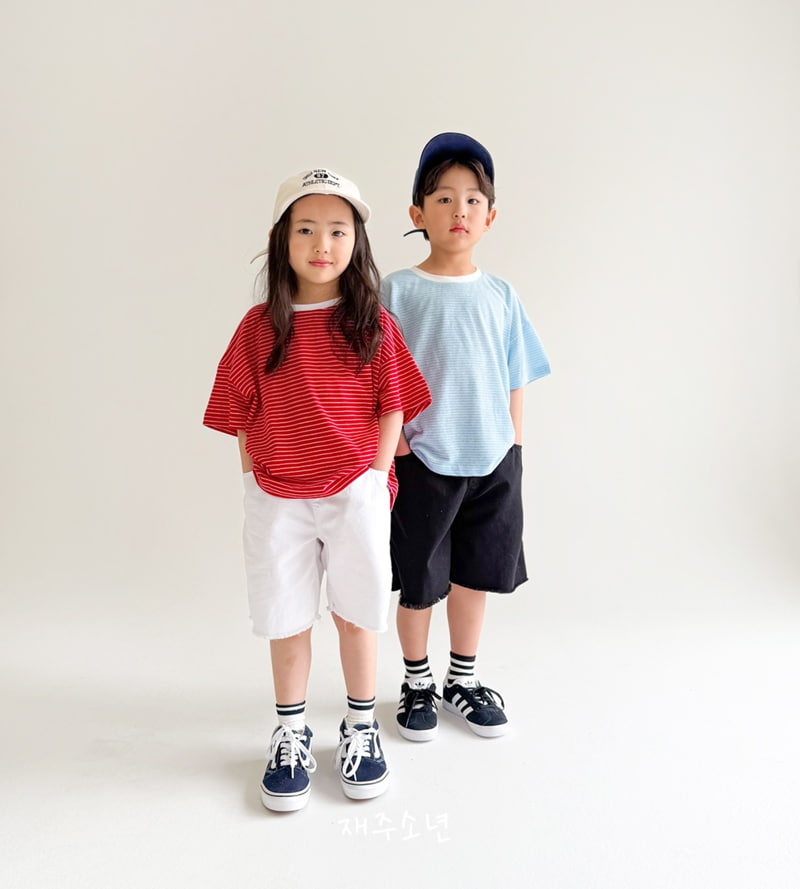 Witty Boy - Korean Children Fashion - #littlefashionista - Bonny Stripe Tee - 6