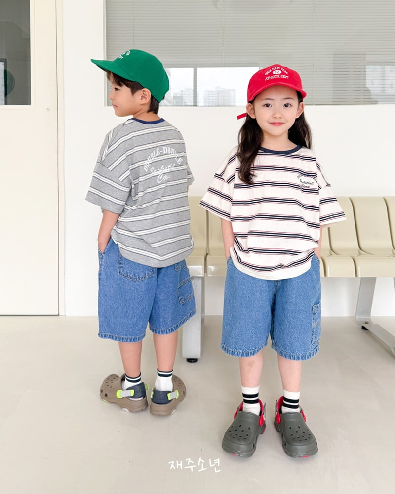 Witty Boy - Korean Children Fashion - #littlefashionista - Double Stripe Tee - 10