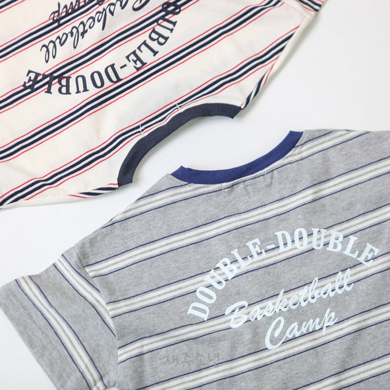 Witty Boy - Korean Children Fashion - #minifashionista - Double Stripe Tee - 12