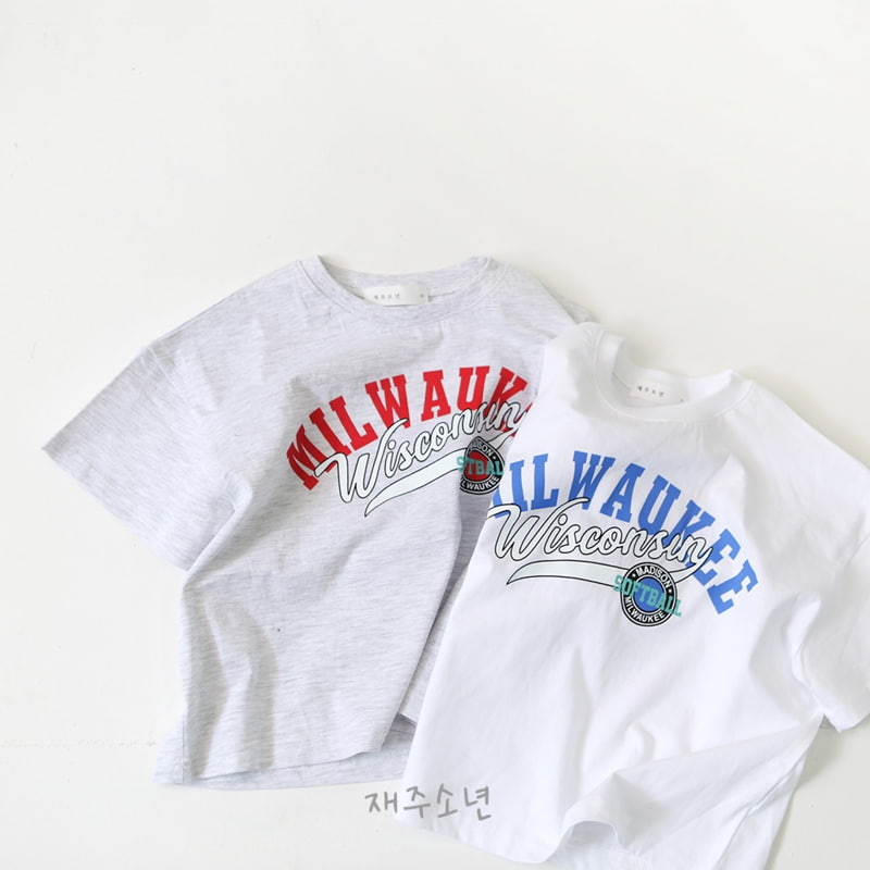 Witty Boy - Korean Children Fashion - #toddlerclothing - Milwaukee Tee - 12