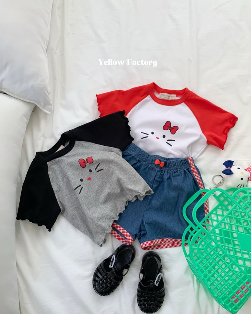 Yellow Factory - Korean Children Fashion - #kidsshorts - Meow Tee - 7