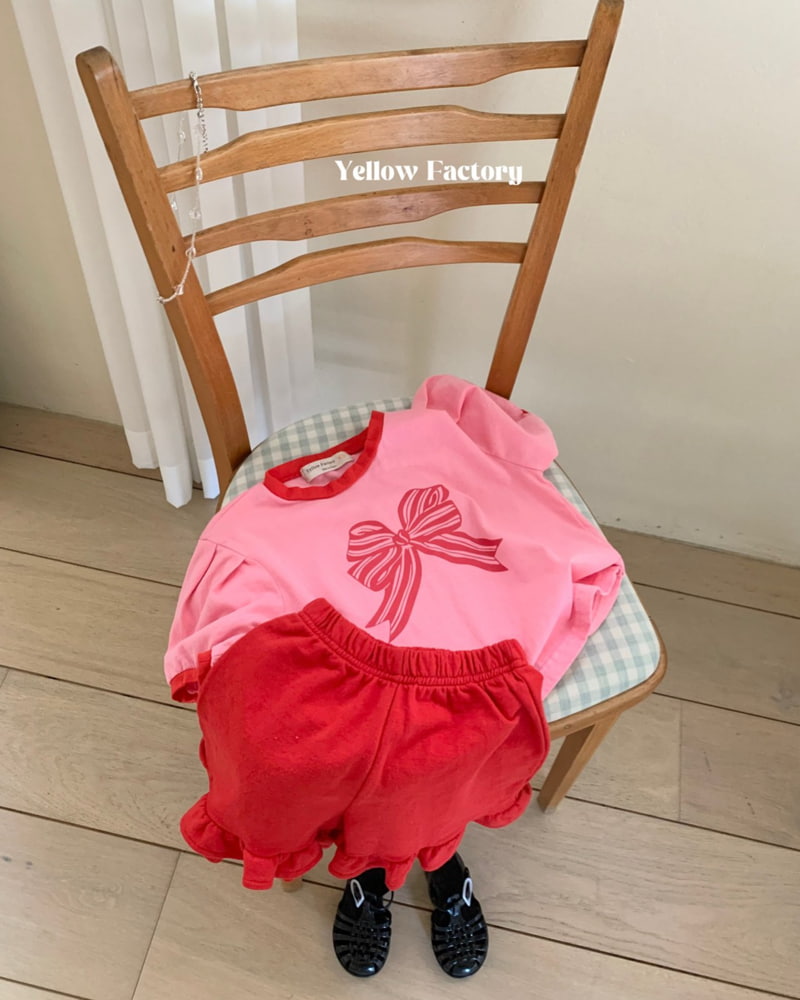 Yellow Factory - Korean Children Fashion - #kidsshorts - Kitty Ribbon Tee - 6