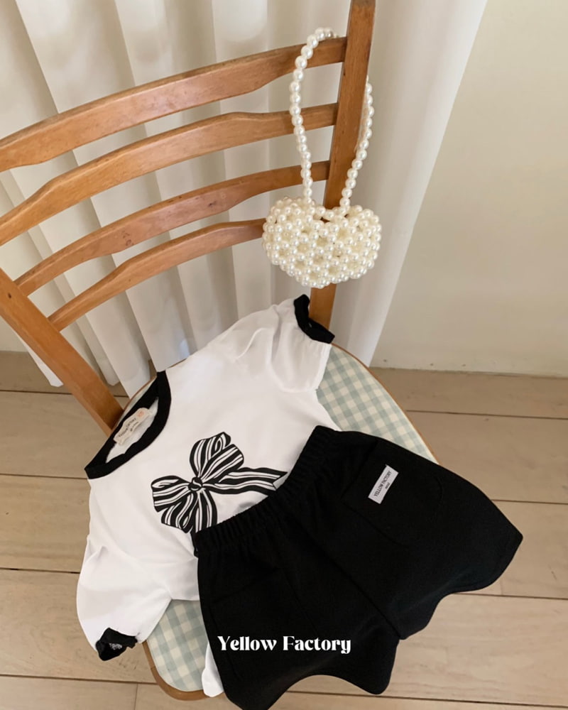 Yellow Factory - Korean Children Fashion - #kidzfashiontrend - Kitty Ribbon Tee - 8
