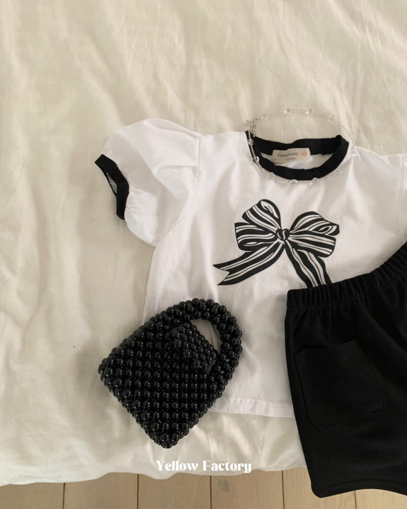 Yellow Factory - Korean Children Fashion - #minifashionista - Kitty Ribbon Tee - 12