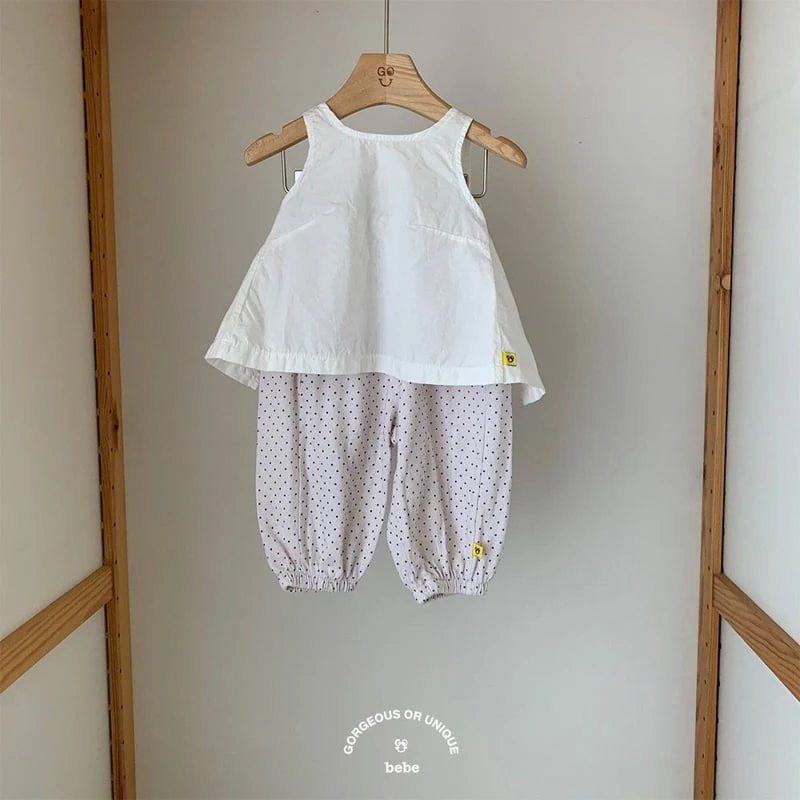 go;u - Korean Baby Fashion - #babyboutique - Bebe Open Sleeveless - 5
