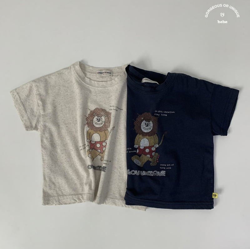 go;u - Korean Baby Fashion - #babyboutique - Bebe Lion Tee
