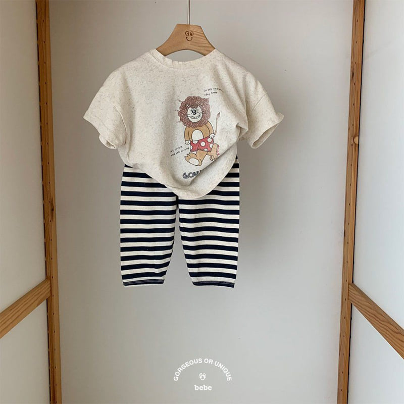 go;u - Korean Baby Fashion - #babyboutiqueclothing - Bebe Lion Tee - 2