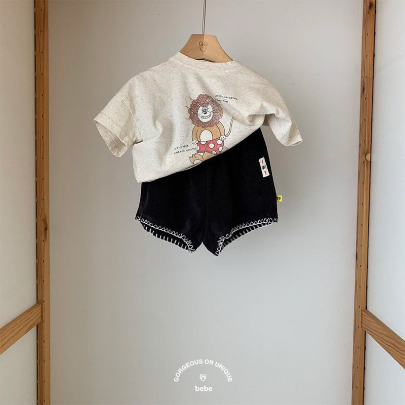 go;u - Korean Baby Fashion - #babyclothing - Bebe Lion Tee - 3