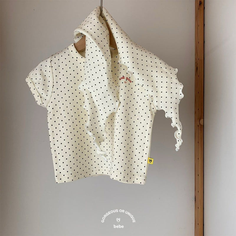 go;u - Korean Baby Fashion - #babyfashion - Bebe Dot Set - 2