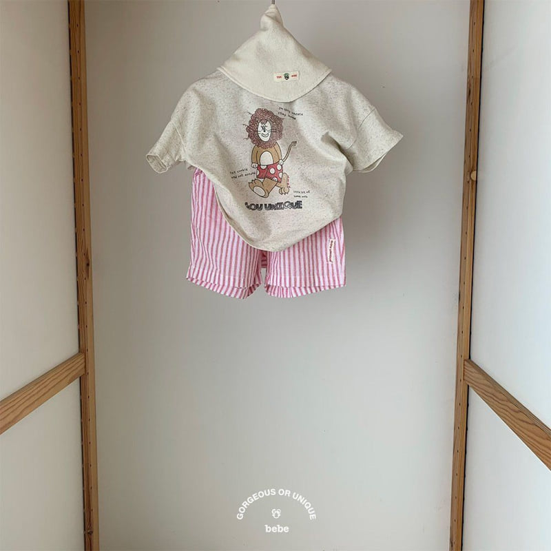 go;u - Korean Baby Fashion - #babyfever - Bebe Lion Tee - 5