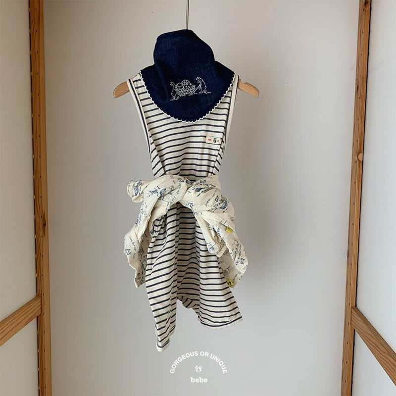 go;u - Korean Baby Fashion - #babygirlfashion - Bebe Stripe Suit - 5