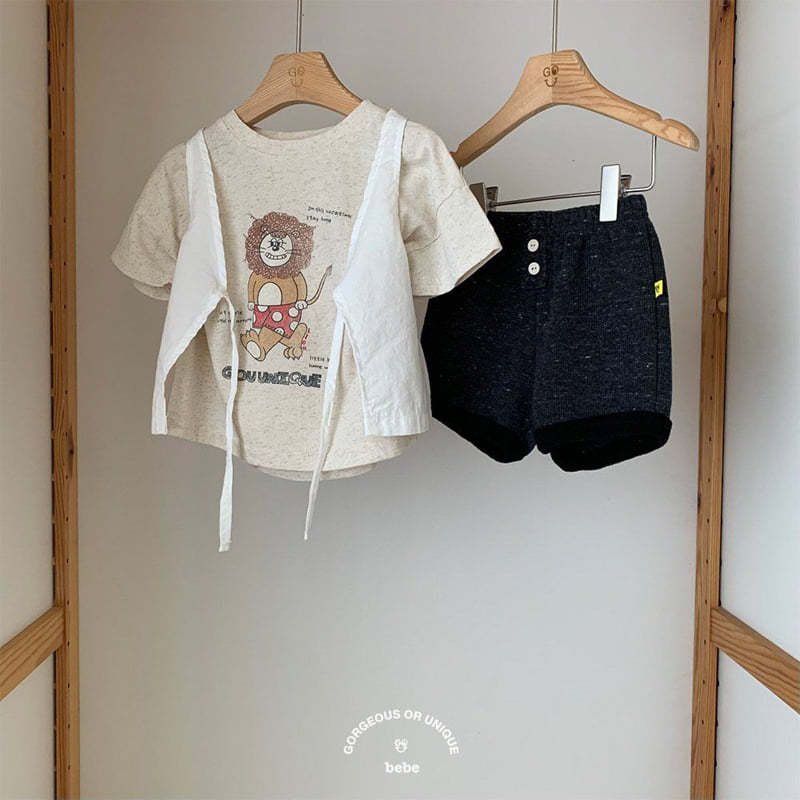 go;u - Korean Baby Fashion - #babygirlfashion - Bebe Lion Tee - 6