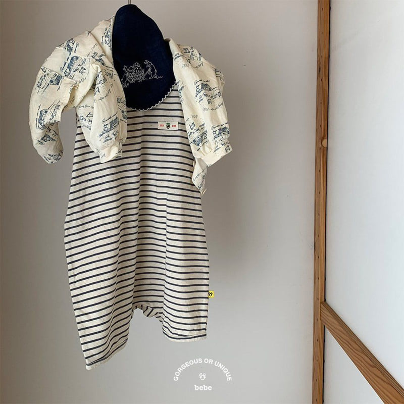 go;u - Korean Baby Fashion - #babylifestyle - Bebe Stripe Suit - 6