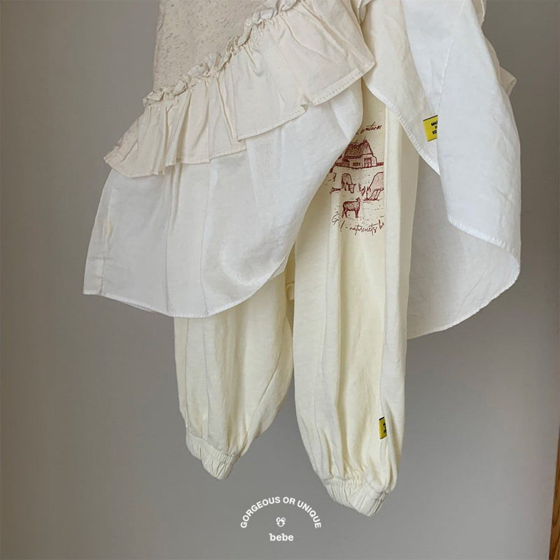 go;u - Korean Baby Fashion - #babyoninstagram - Bebe Ranch Long Pants - 7