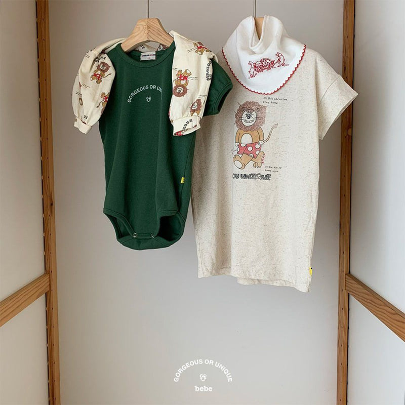 go;u - Korean Baby Fashion - #babyoninstagram - Bebe Lion One-piece - 6