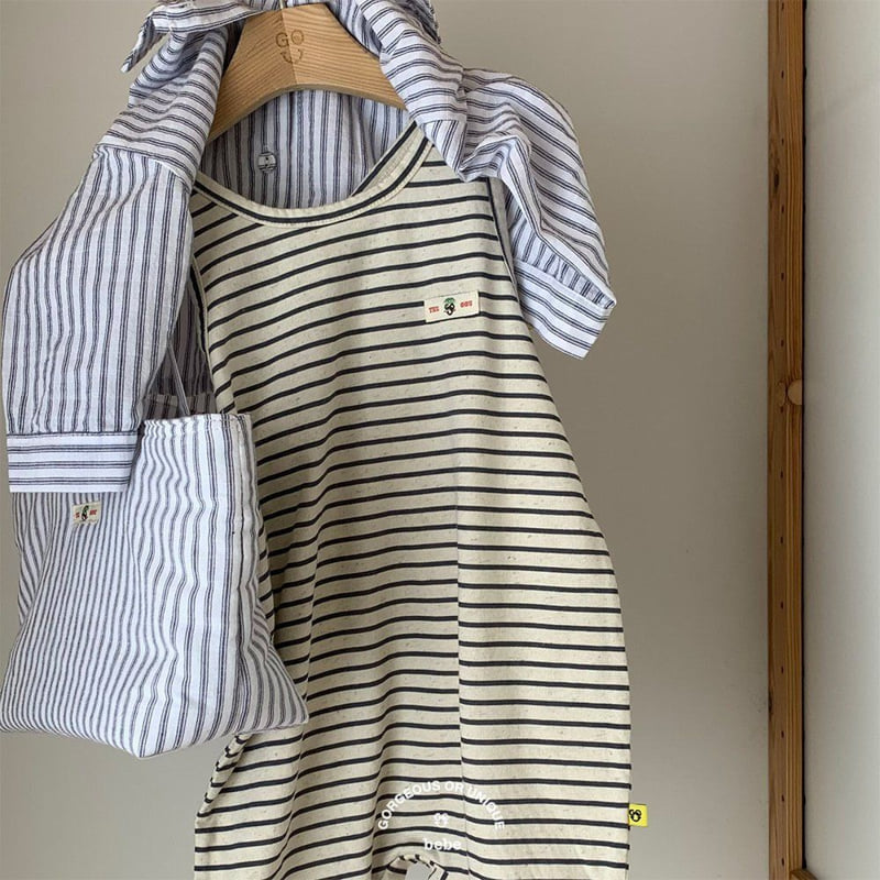 go;u - Korean Baby Fashion - #babyootd - Bebe Stripe Suit - 8