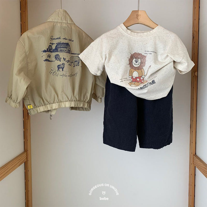 go;u - Korean Baby Fashion - #babyootd - Bebe Lion Tee - 9