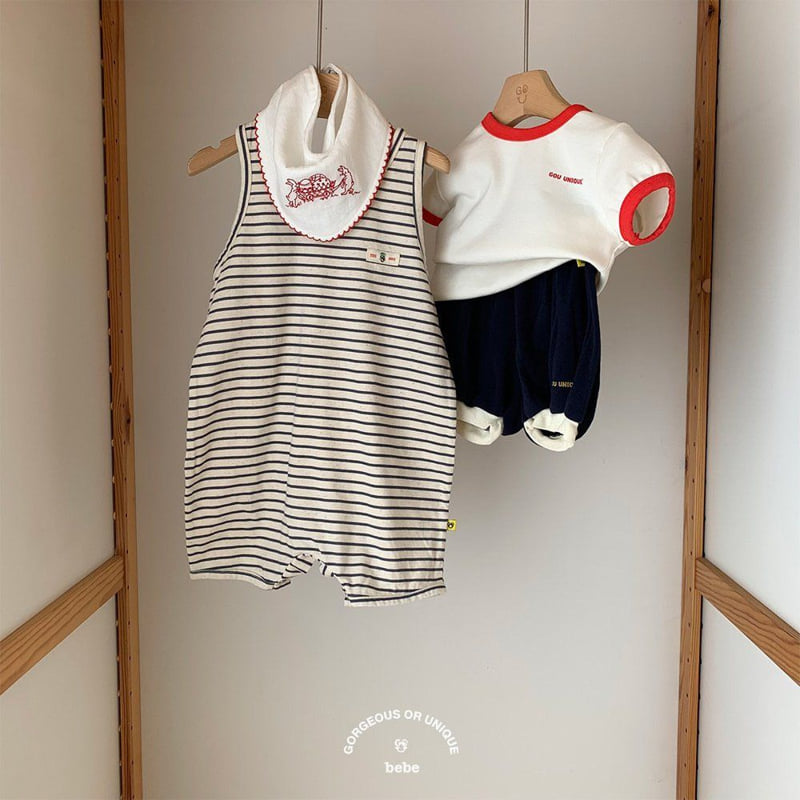 go;u - Korean Baby Fashion - #babyoutfit - Bebe Stripe Suit - 9