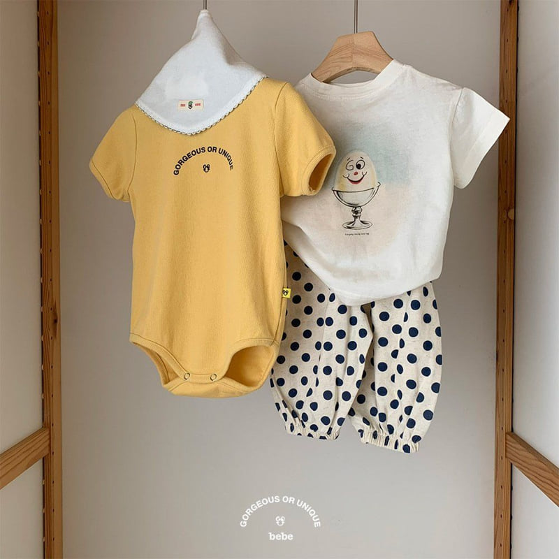 go;u - Korean Baby Fashion - #babyoutfit - Bebe Half Half Suit - 5