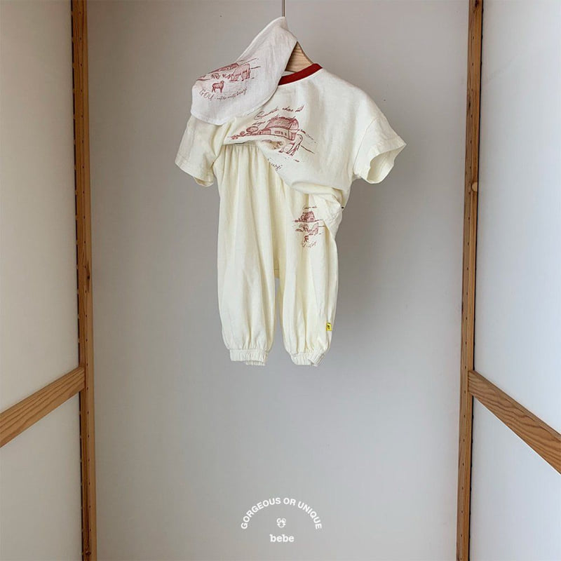 go;u - Korean Baby Fashion - #babyoutfit - Bebe Ranch Tee - 2