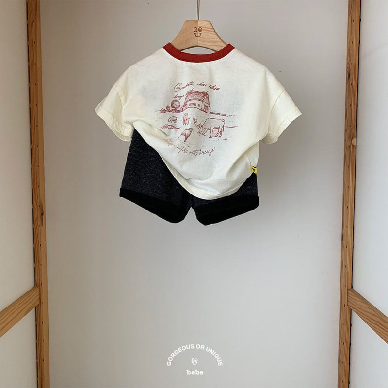 go;u - Korean Baby Fashion - #babyoutfit - Bebe Ranch Tee - 3