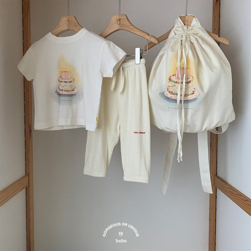 go;u - Korean Baby Fashion - #babyootd - Bebe Cake Egg Tee - 4