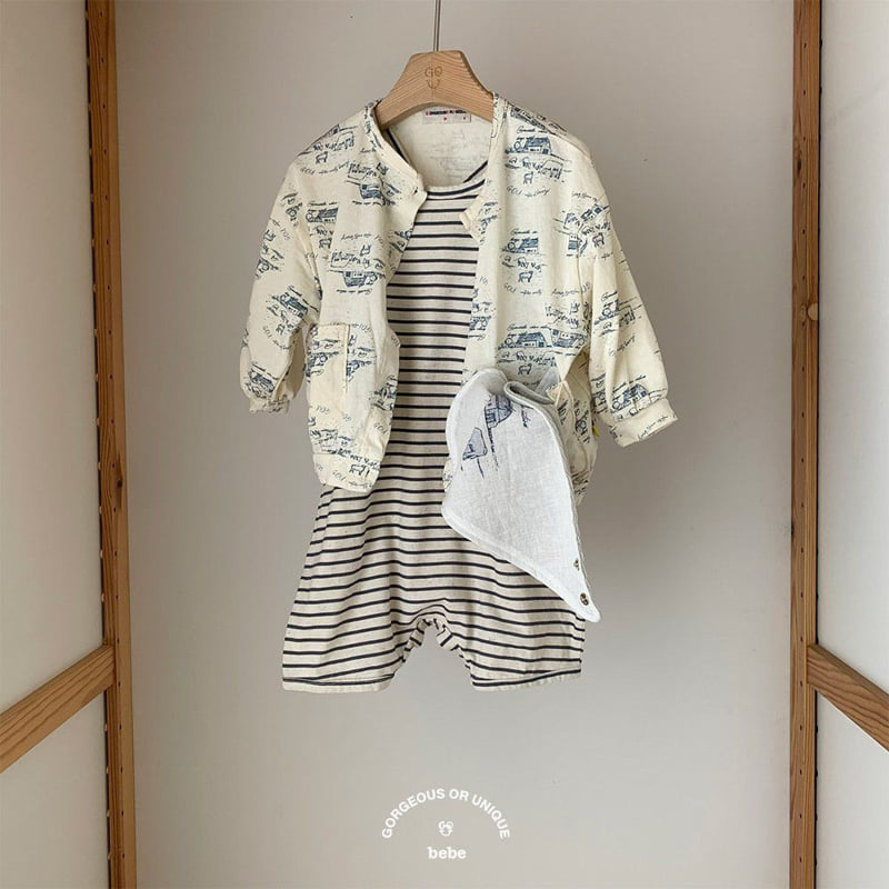 go;u - Korean Baby Fashion - #babywear - Bebe Stripe Suit - 11