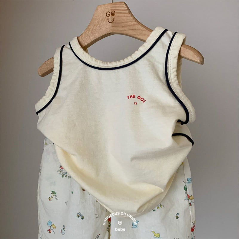 go;u - Korean Baby Fashion - #onlinebabyboutique - Bebe Toto Sleeveless - 4