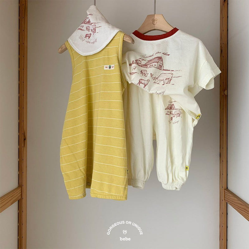go;u - Korean Baby Fashion - #onlinebabyshop - Bebe Ranch Tee - 6
