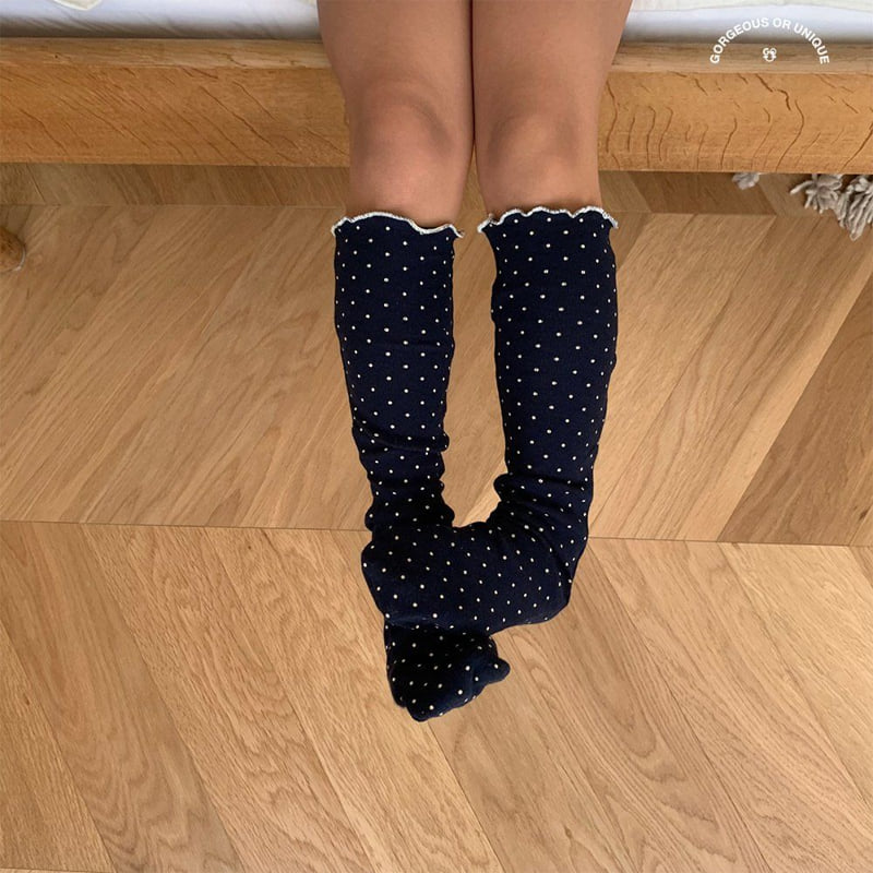 go;u - Korean Children Fashion - #childofig - Dot Knee Socks - 6