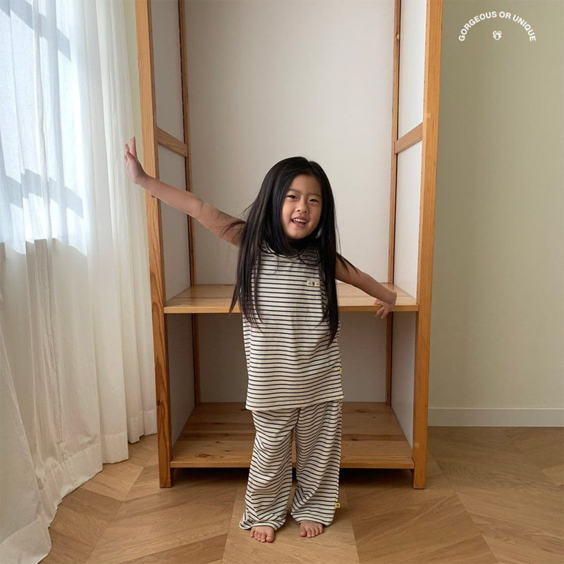 go;u - Korean Children Fashion - #designkidswear - Stripe Set Yellow - 3